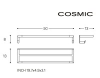 MEDIDAS ESTANTE TOALLERO DOBLE MICRA COSMIC